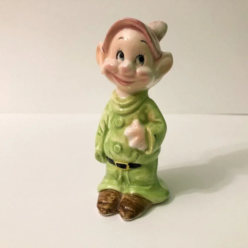 Vintage Walt Disney Dopey Ceramic Figurine Snow White Japan 5 Inch  Tall